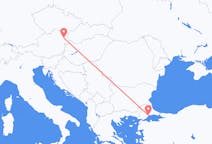 Flyreiser fra Tekirdag, Tyrkia til Vienna, Østerrike