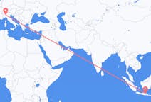 Flyg från Surabaya, Indonesien till Milano, Italien