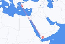 出发地 也门出发地 亞丁目的地 土耳其哈利卡那索斯的航班