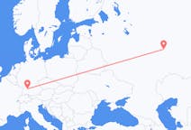 Vluchten van Kazan, Rusland naar Stuttgart, Duitsland