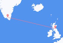 Flyg från Narsarsuaq, Grönland till Edinburgh, Skottland