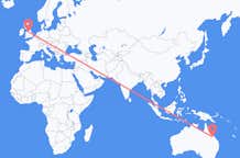 Flyreiser fra Moranbah, Australia til Manchester, England