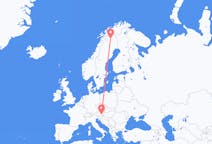 Flights from Kiruna, Sweden to Graz, Austria