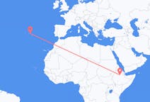 에티오피아발 데시, 포르투갈행 테르세이라 아일랜드 항공편