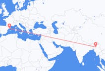 Flyg från Imphal, Indien till Barcelona, Spanien