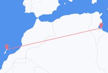 Loty z Dżerba, Tunezja do Lanzarote, Hiszpania