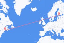 Flyrejser fra Rockland, USA til Helsinki, Finland