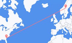 Flyreiser fra Hilton Head Island, USA til Östersund, Sverige
