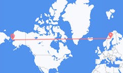Loty z Nome, Stany Zjednoczone do Arvidsjaur, Szwecja
