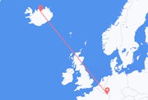Loty z Akureyri, Islandia do Saarbrücken, Niemcy