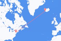 Flyrejser fra Allentown til Reykjavík