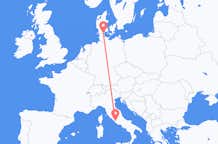 Vluchten van Sønderborg, Denemarken naar Rome, Italië