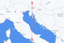 Flyg från Klagenfurt, Österrike till Neapel, Italien