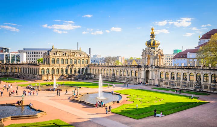 Photo of famous Zwinger palace in Dresden, Saxony, Germany.