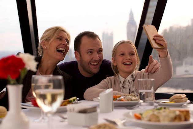 Thames River Sightseeing Cruise with Two-Course Meal in London