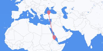 Flyrejser fra Eritrea til Tyrkiet