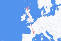 Loty z Inverness, Szkocja do Tuluza, Francja