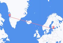 Voli da Tallin, Estonia a Asiaat, Groenlandia