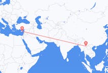 Flyg från Kengtung, Myanmar (Burma) till Larnaca, Cypern
