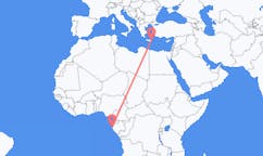 Flyrejser fra Port-Gentil, Gabon til Sitia, Grækenland