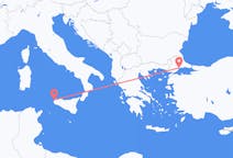 Flights from Tekirdağ, Turkey to Trapani, Italy