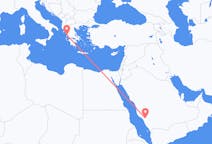 Flyreiser fra Al Bahah, til Preveza