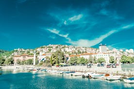 Photo of town of Volosko seafront view, Opatija riviera of Croatia.
