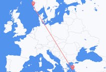 Flights from Haugesund, Norway to Icaria, Greece