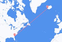 Loty z Savannah, Stany Zjednoczone z Reykjavík, Islandia