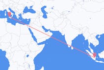 Flyrejser fra Palembang, Indonesien til Palermo, Italien