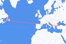 Flyreiser fra Saint-Pierre, Saint-Pierre-et-Miquelon til Istanbul, Tyrkia