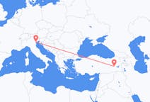 Flüge von Mus, die Türkei nach Venedig, Italien