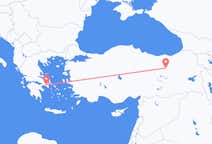 Loty z Erzincan, Turcja z Ateny, Grecja
