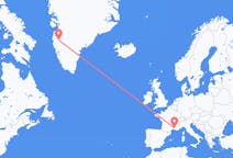 그린란드 칸게를루수아크에서 출발해 프랑스 아비뇽으로(으)로 가는 항공편