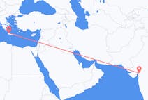 Flyrejser fra Vadodara, Indien til Chania, Grækenland
