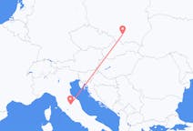 Flights from Kraków in Poland to Perugia in Italy