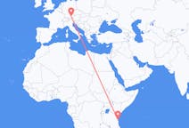 Flyrejser fra Zanzibar til München