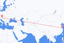 Flyg från Yancheng, Kina till Graz, Österrike