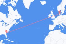 미국발 서배너, 덴마크행 빌룬 항공편