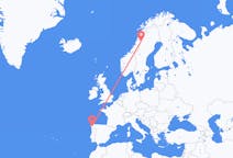 Flights from Santiago de Compostela, Spain to Hemavan, Sweden