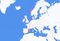 Flights from Sandane, Norway to Ibiza, Spain