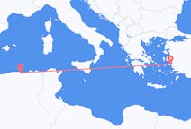 アルジェリアのベジャイアからから、ギリシャのサモス島までのフライト