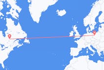Flyrejser fra Chibougamau, Canada til Poznan, Polen