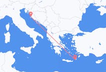 Vols depuis la ville de Zadar vers la ville de Kasos