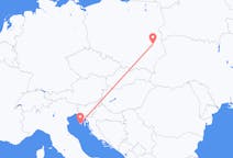 Flights from Lublin to Pula