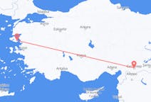 Flyrejser fra Gaziantep, Tyrkiet til Mytilini, Grækenland