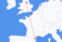Flyg från Girona, Spanien till Nottingham, England