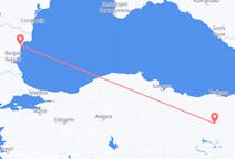 Flyrejser fra Erzincan, Tyrkiet til Varna, Bulgarien