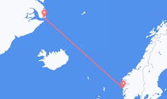 Flyg från Bergen, Norge till Ittoqqortoormiit, Grönland