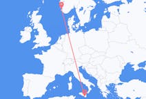 Flights from Stavanger, Norway to Comiso, Italy